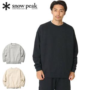 最大46%★8/31迄 スノーピーク カットソー snow peak プルオーバー スウェット トレーナー 長袖 ロゴ Recycled Cotton Pullover SW-25SU403