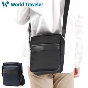 最大40%★4/25限定 ワールドトラベラー ショルダーバッグ World Traveler エラン ミニショルダー 斜めがけバッグ 小さめ A5 軽量 縦型 ナイロン メンズ 17241｜galleria-onlineshop