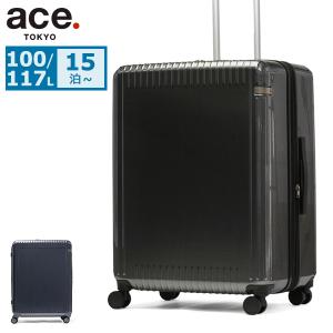 5年保証 エーストーキョー ace.TOKYO スーツケース キャリーケース ジッパータイプ ace 軽量 大容量 旅行 出張 長期 100〜117L 06918