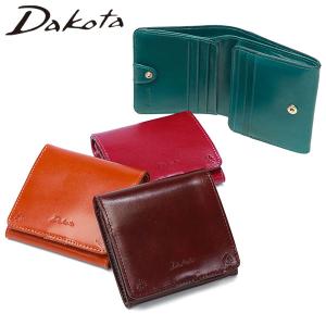 【お値下げ】ダコタDakota二つ折り財布型押しレザーオレンジ美品ノベルティ付き 最大50%☆12/5限定 ダコタ小物+選べるノベルティ付 ダコタ 二つ折り