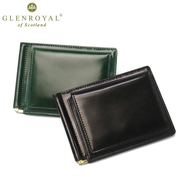 正規品3カ月保証 グレンロイヤル マネークリップ 財布 小銭入れ付き GLENROYAL コードバン...