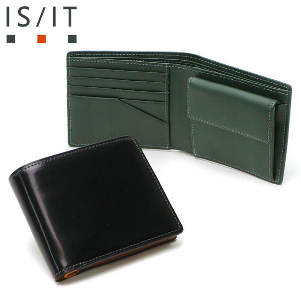 最大50%★3/25限定 イズイット 財布 IS/IT バトックス コードバン 二つ折り財布 小銭入...