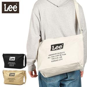 最大44%★4/19迄 リー ショルダーバッグ メンズ レディース 大きめ A4 B4 軽量 軽い Lee 斜めがけバッグ ブランド キャンバス 帆布 横型 KANSAS 320-805 爆買