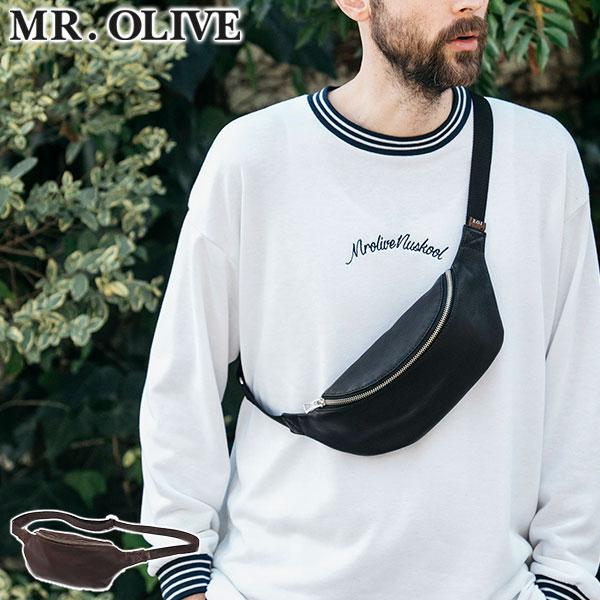 ミスターオリーブ イー.オー.アイ ボディバッグ メンズ 本革 ブランド MR.OLIVE E.O....