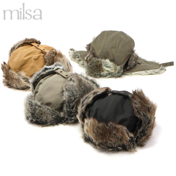 最大56%★11/30迄 ミルサ 帽子 レディース 秋冬 冬 耳当て付き milsa フライトキャッ...