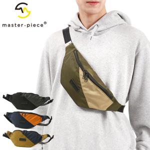 【良品】 Master-Piece ボディバッグ ウエストポーチ レザー 茶色 master-piece マスターピース バッグ ウエストバッグ メンズ