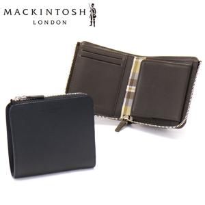 最大41%★5/26限定 マッキントッシュ ロンドン 二つ折り財布 MACKINTOSH LONDON PEEK 財布 ミニ財布 二つ折り 本革 ファスナー メンズ レディース WMKL6060015｜galleria-store