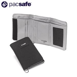 最大51%★5/21〜 パックセーフ 三つ折り財布 メンズ レディース 財布 ブランド pacsafe 小銭入れ 撥水 RFIDセーフ機能 RFIDトライフォールドウォレット