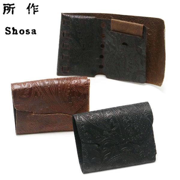 最大50%★10/26迄 所作 財布 Shosa ショサ cp2.5 cp ペイズリー 三つ折り財布...