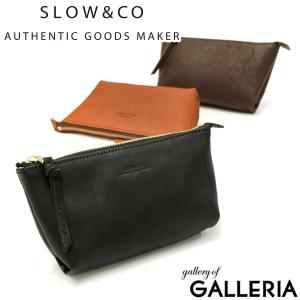 SLOW 最大53%☆6/21迄 ペンケース メンズ レディース 革 スリム スロウ