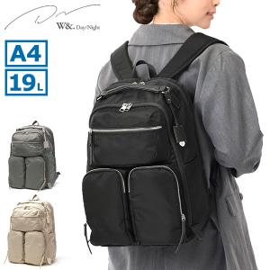 セール30%OFF ダブルアンドデイナイト リュック レディース 大容量 黒 W&amp;.Day/Night ブランド A4 軽い 軽量 旅行 通勤 ナイロン Mycket 15576