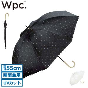 Wpc. 傘 レディース ダブリュピーシー 日傘 長傘 ブランド Wpc 遮光 晴雨兼用 UVカット 大きめ 遮光ドットフラワーポイント 81-17320-101｜galleria-store