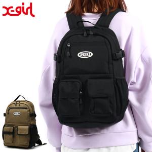 エックスガール リュック 通学 レディース リュックサック 黒 X-girl 女子 軽い A4 通勤 高校生 20L MULTI POCKET BACKPACK 105241053007｜ギャレリア Bag&Luggage ANNEX