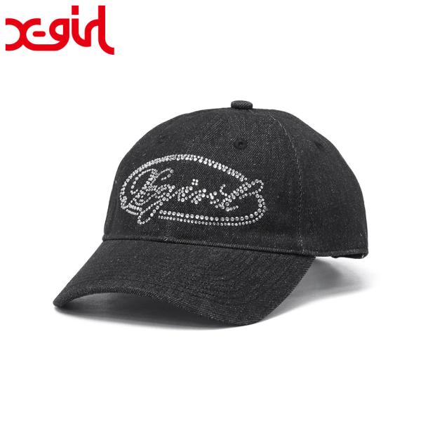 最大51%★4/28〜 エックスガール キャップ 深め レディース X-girl ロゴ ラインストー...