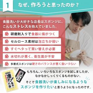 スポンジ キッチンスポンジ 2個 食器スポンジ...の詳細画像2