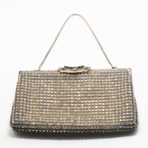 美品 スワロフスキー ショルダーバッグ 肩掛け パーティーバッグ