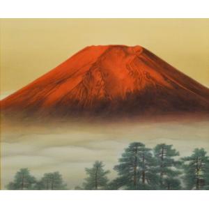 西村光人「赤富士」日本画｜gallery-kazenotayori