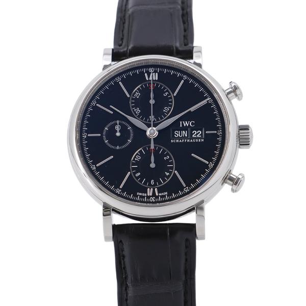 IWC ポートフィノ クロノグラフ IW391029 腕時計 ウォッチ 黒文字盤 【安心保証】
