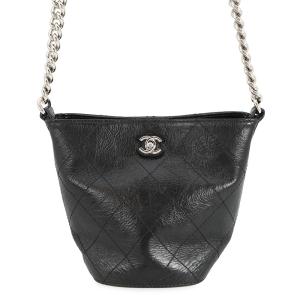 シャネル ショルダーバッグ バケット ココマーク マトラッセ CHANEL 黒 【安心保証】