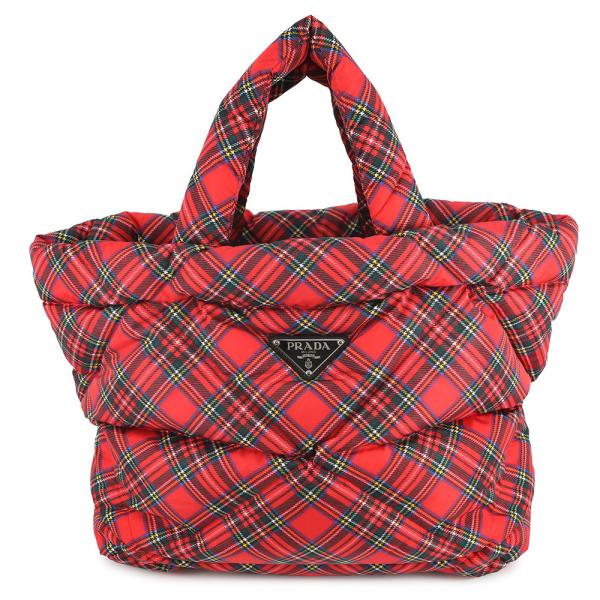 プラダ トートバッグ チェック キルティング ナイロン 2VG082 PRADA 【安心保証】