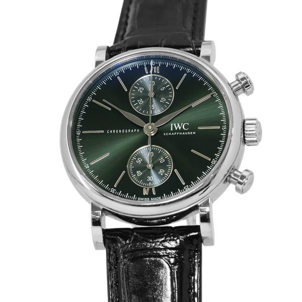 IWC ポートフィノ・クロノグラフ 39 IW391405 腕時計 グリーン文字盤 【安心保証】