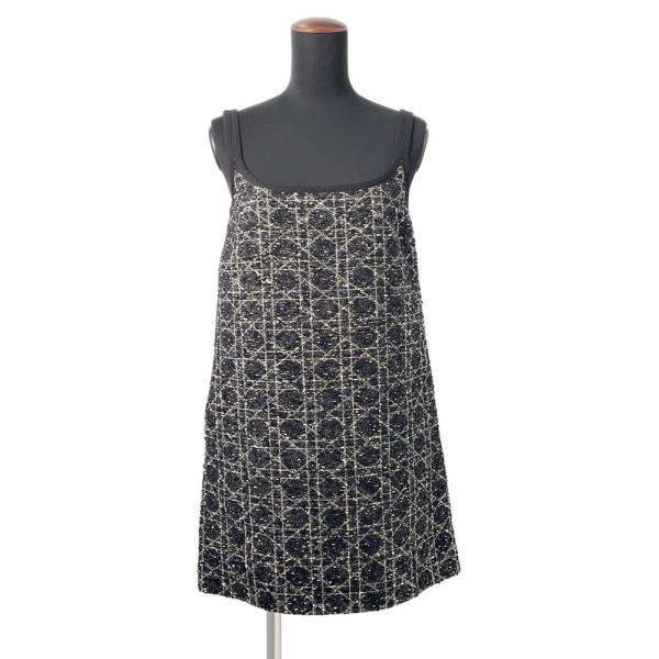 クリスチャン・ディオール ワンピース マクロカナージュ ツイード ショート フレアドレス レディース...