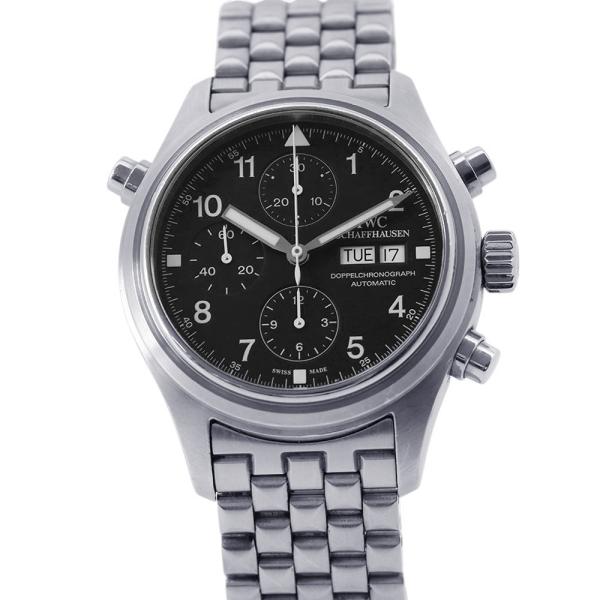 【半期決算セール開催中】 IWC ドッペルクロノグラフ IW371319 腕時計 黒文字盤 【安心保...