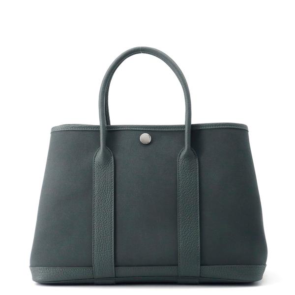 エルメス トートバッグ ガーデンパーティTPM ヴェールマングローブ/シルバー金具 トワルミリタリー...