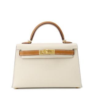 エルメス ミニケリー2 外縫い クレ/ゴールド/ゴールド金具 エプソン K刻印 ２wayショルダー SPO 【安心保証】