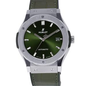ウブロ クラシック・フュージョン チタニウム グリーン 511.NX.8970.LR HUBLOT 腕時計 グリーン文字盤 中古