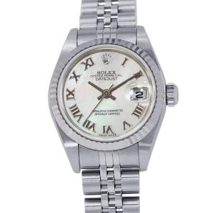 ロレックス デイトジャスト26 K18WG F番 179174NR ROLEX 腕時計 レディース ホワイトシェル文字盤 中古