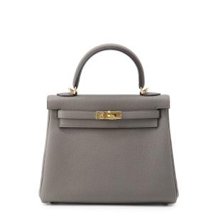 エルメス ハンドバッグ ケリー25 内縫い エタン/ゴールド金具 トゴ K刻印 HERMES Kelly 2wayバッグ