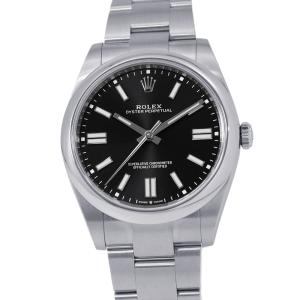 ロレックス オイスターパーペチュアル41 ランダムシリアル ルーレット 124300 ROLEX 腕時計 黒文字盤 中古