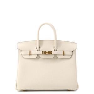 エルメス バーキン25 クレ/ゴールド金具 トゴ K刻印 HERMES Birkin ハンドバッグ
