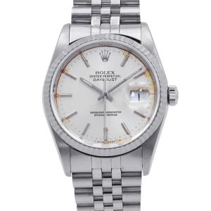 ロレックス デイトジャスト36 E番 SS/K18ホワイトゴールド 16234 ROLEX 腕時計 シルバー文字盤 中古