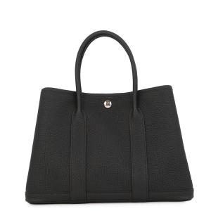 エルメス トートバッグ ガーデンパーティTPM ブラック/シルバー金具 ネゴンダ G刻印 HERMES 黒