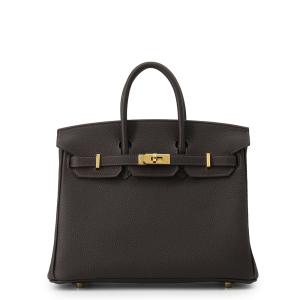 エルメス バーキン25 ベブラン/ゴールド金具 トゴ G刻印 HERMES Birkin ハンドバッグ