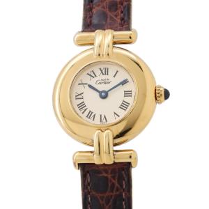 カルティエ マストコリゼ SM ヴェルメイユ W1000653 Cartier 腕時計 アイボリー文字盤 中古
