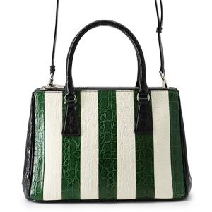 プラダ ハンドバッグ ガレリア クロコダイル 1BA863 PRADA 2wayショルダー 黒 中古