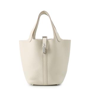 エルメス ハンドバッグ ピコタンロックPM べトン/シルバー金具 トリヨンクレマンス W刻印 HERMES トートバッグ