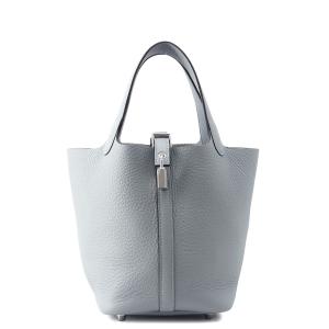 エルメス ハンドバッグ ピコタンロックPM グリパンタン/シルバー金具 トリヨンクレマンス G刻印 HERMES トートバッグ