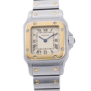 カルティエ サントスガルベ SM W20012C4 Cartier 腕時計 ウォッチ クォーツ アイボリー文字盤 中古