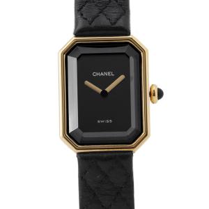 シャネル プルミエール H0090 CHANEL 腕時計 黒文字盤 レディース クォーツ 中古