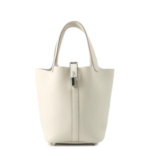 エルメス ハンドバッグ ピコタンロックPM クレ/シルバー金具 トリヨンクレマンス K刻印 HERMES トートバッグ 【安心保証】