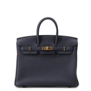 エルメス バーキン25 ブルーニュイ/ゴールド金具 トゴ Y刻印 HERMES ハンドバッグ