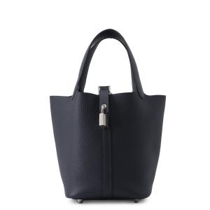 エルメス ハンドバッグ ピコタンロックPM ブルーニュイ/シルバー金具 トリヨンクレマンス K刻印 HERMES トートバッグ