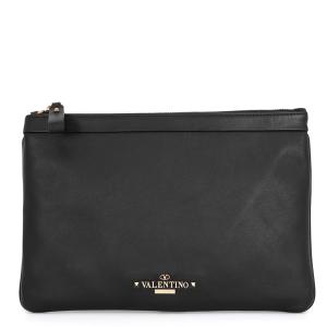 ヴァレンティノ・ガラヴァーニ クラッチバッグ ロゴ レザー IW9P0263VIT VALENTINO ポーチ 黒