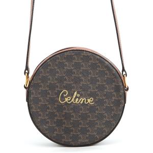 セリーヌ ショルダーバッグ トリオンフ ラウンド PVC/レザー CELINE ポシェット