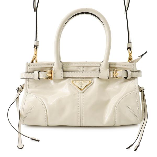 プラダ ハンドバッグ ボニー ミニ レザー トライアングルロゴ 1BA486 PRADA ２wayシ...