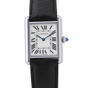 カルティエ タンク マスト ドゥ カルティエ ウォッチ LM WSTA0041 Cartier 腕時計 シルバー文字盤 中古